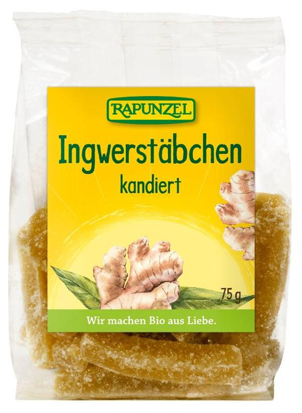 Produktfoto zu Ingwerstäbchen kandiert, 75g