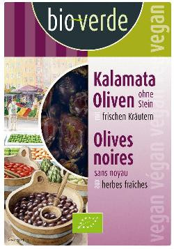 Produktfoto zu Schwarze Kalamata-Oliven o. Stein