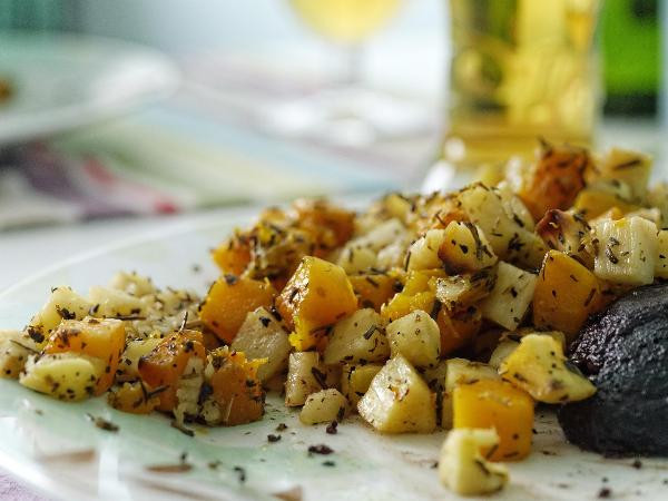 Produktfoto zu Süßkartoffel-Champignon Pfanne