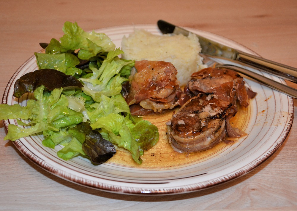 Rezeptbild für Schweinelende mit Blumenkohl-Püree